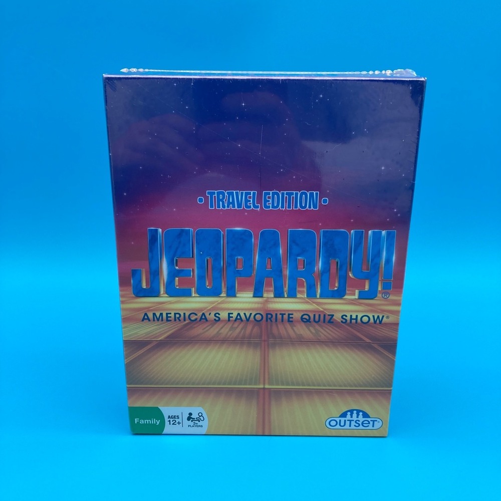 New Sealed Jeopardy Travel Edition Family Board Game Outset Media